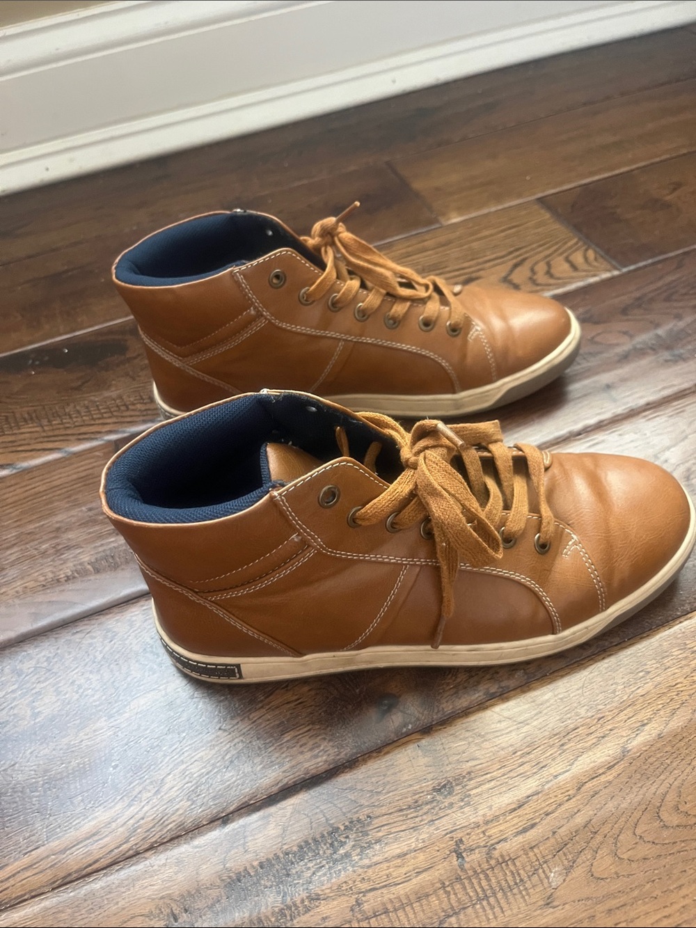 Brown High-Top Casual Sneakers